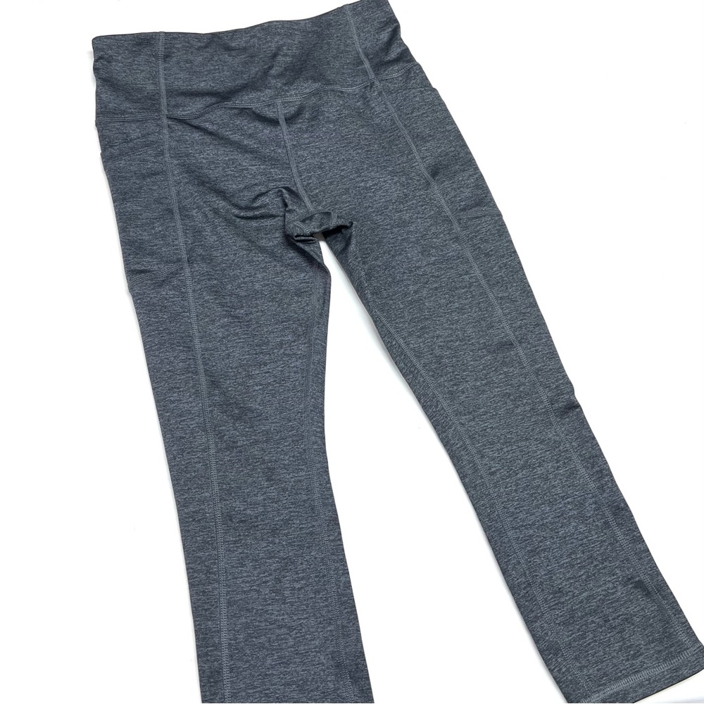 Avia Cropped Compression Yoga Tights Leggings Heather Gray XS NWOT